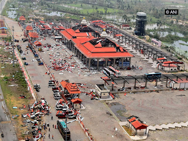 An aerial view of the destruction caused by cyclone Fani in Odisha (File Photo/ANI)