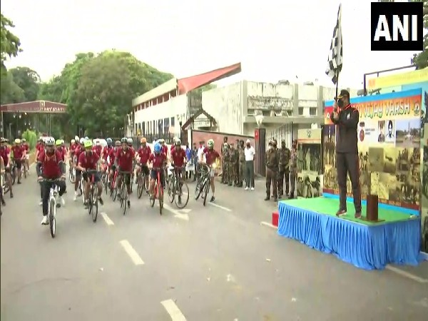 Visual of Cyclothon in Mumbai (Phot/ANI) 