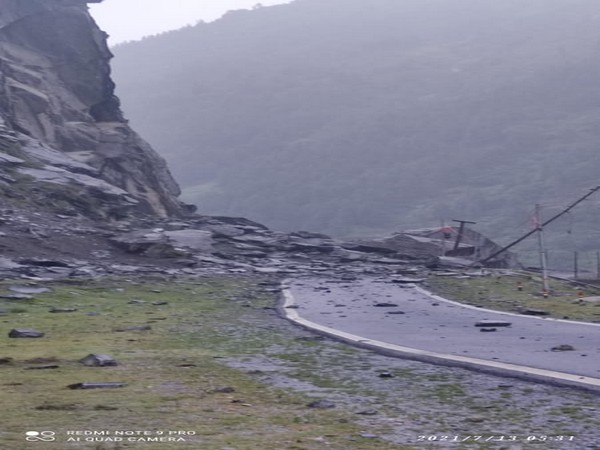 Visual from Uttarkashi-Gangotri highway. (Photo/ANI)