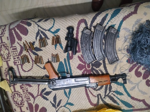 AK-47, night vision device, ammunition recovered in Jammu on Saturday.