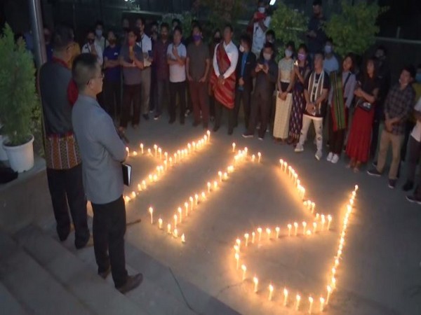 Chinese refugee council holding a candlelight protest in Delhi to express solidarity with Myanmar coup victims. (Photo/ANI)