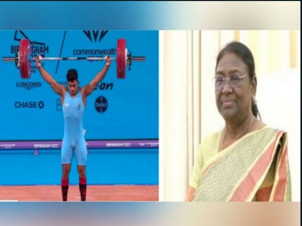 President Droupadi Murmu lauds weightlifter Achinta Sheuli (Photo/ANI)