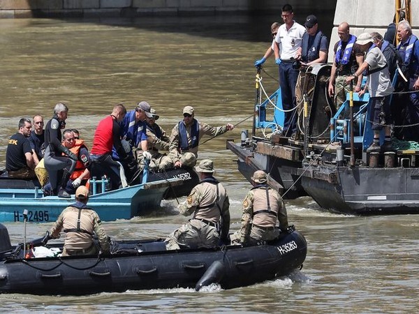 Rescuers at the Danube River on Jun 3 (Photo/Reuters)