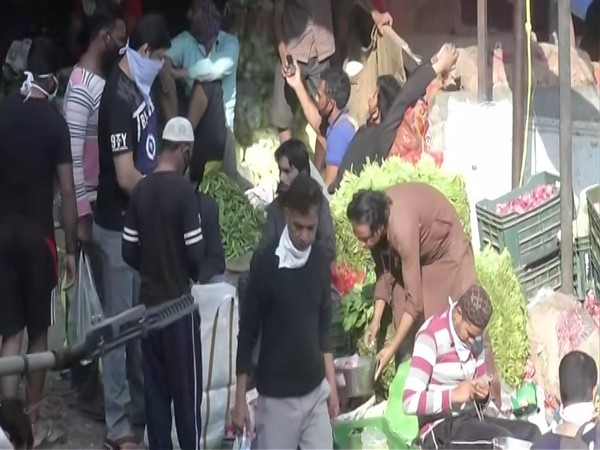 A visual from Daryaganj Mandi on Monday. Photo/ANI