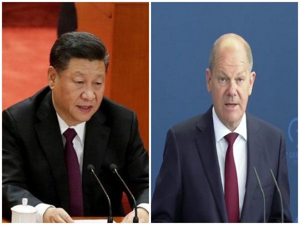 Chinese President Xi Jinping and German Chancellor Olaf Scholz 