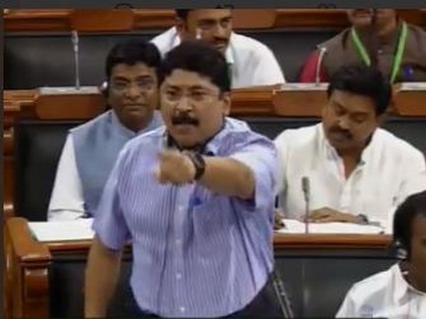 Dayanidhi Maran speaking in the Lok Sabha on Tuesday