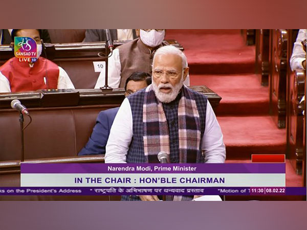 Prime Minister Narendra Modi speaking in Rajya Sabha