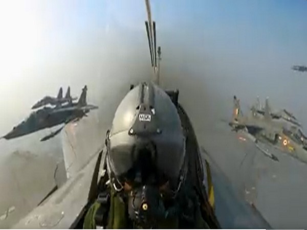 Cockpit view of Baaz formation (Photo/ANI)