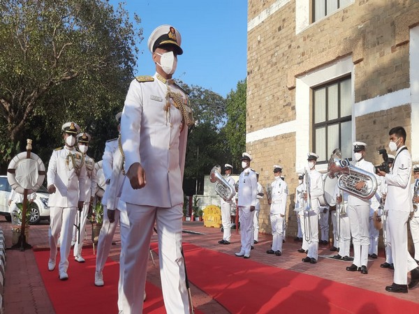 Visual from command hand over cermony at the Command Post of Headquarters, Western Naval Command, Mumbai.
