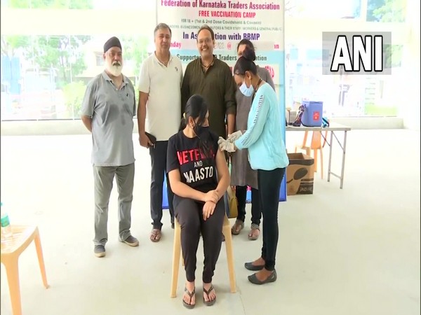 Free vaccination camp of booster dose for 18 plus population organised by FKTA in Bengaluru (Photo/ANI)
