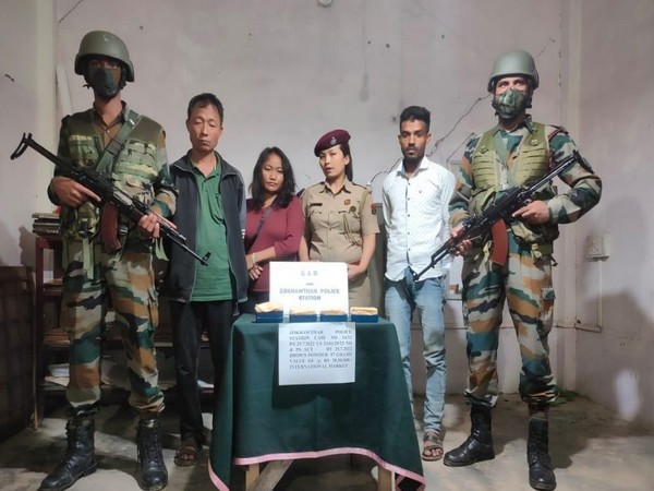 Assam Rifles, Mizoram police seized drugs worth Rs 28.50 lakh. (ANI/photo)