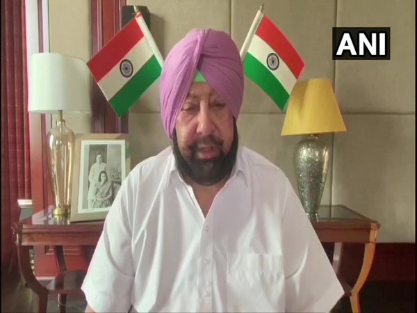 Punjab Chief Minister Captain Amarinder Singh during video conferencing with Union Jal Shakti Minister and Haryana CM over SYL issue on Tuesday. (Photo/ANI)