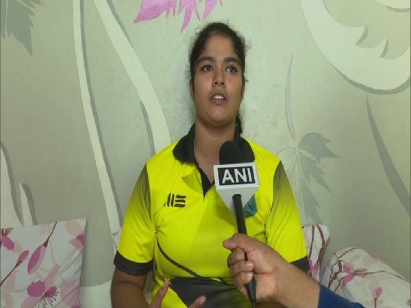 Powerlifter Deepthika Puthran speaking to ANI in Mangaluru, Karnataka on July 13. Photo/ANI