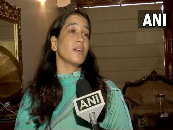 Anu Tyagi, wife of arrested accused Shrikant Tyagi (Photo/ANI)