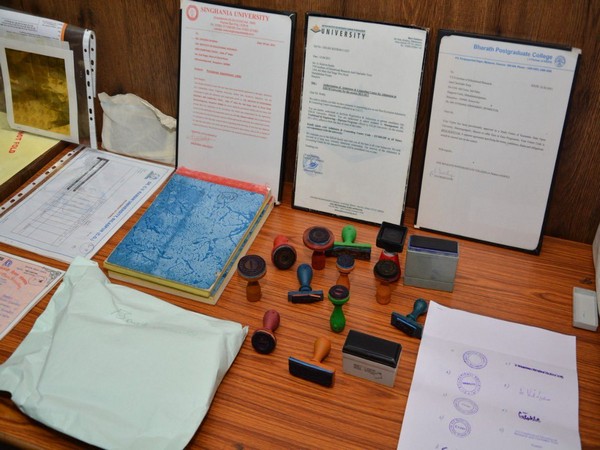 Forged degrees recovered from accused Srinivasa Reddy