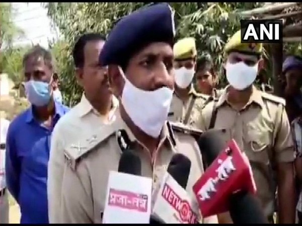 Inspector General K Satyanarayan speaking to reporters in Chitrakoot on Sunday. 