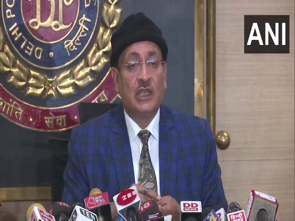 : Dependra Pathak, Special CP, Intelligence, Delhi Police during a press conference on Sunday. (Photo/ANI)