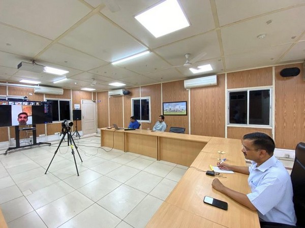 Delhi Chief Minister Arvind Kejriwal at the COVID-19 review meeting on Wednesday.