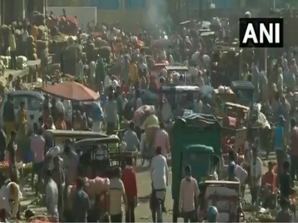 Visuals from the Ghazipur market (Photo/ANI)