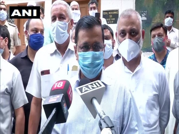 Delhi Chief Minister Arvind Kejriwal speaking to media in New Delhi on Thursday. (Photo/ANI)