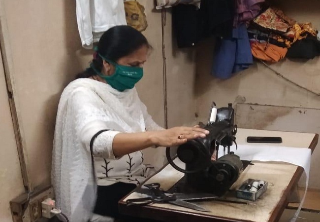 A visual of the handmade mask prepared in New Delhi. 