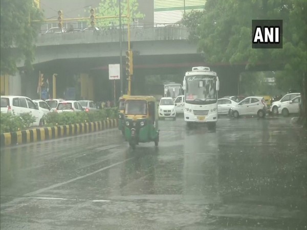 Visuals of rains from Moti Bagh, New Delhi.