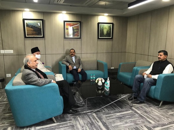 Visuals of associate members of Delimitation Commission in New Delhi (Photo/ANI)