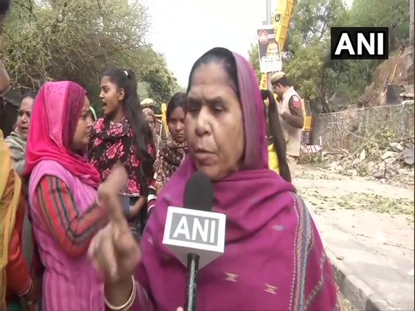 The owner speaks to ANI after demolition of her building ANI/photo