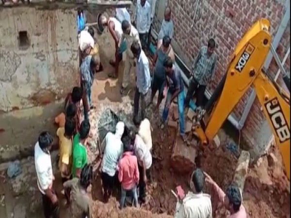 Visual of the incident sitein Deoghar on Sunday. (Photo: ANI)