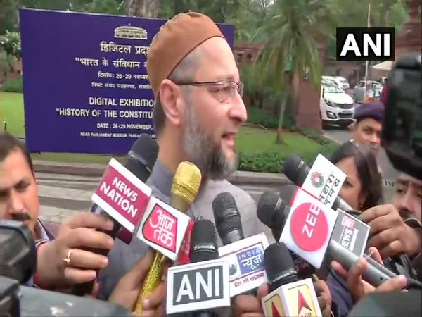 AIMIM chief Asaduddin Owaisi speaks to media in New Dehi [Photo/ANI]