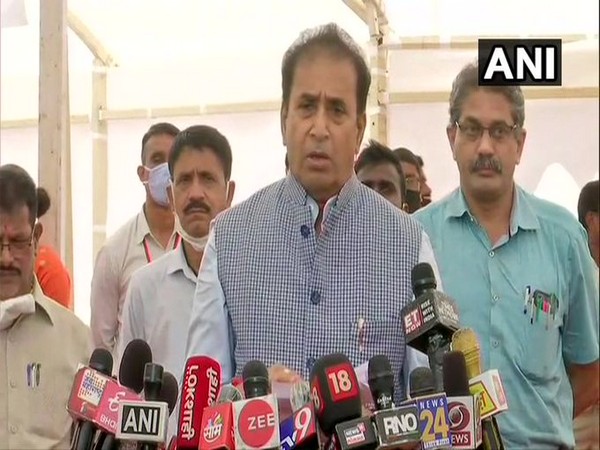 Maharashtra Home Minister Anil Deshmukh speaking to reporters in Mumbai on Tuesday.