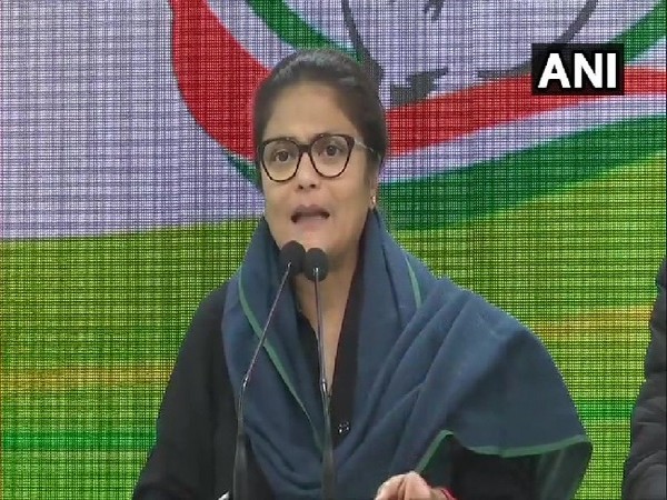 Congress leader Sushmita Dev speaking at a press conference in New Delhi on Saturday.