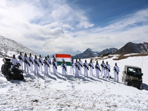 Indian Army soldiers with ATVs and 7.62 mm SiG in North Sikkim
