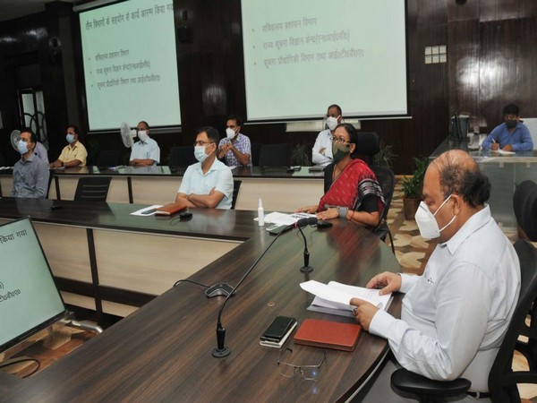 Uttarakhand Chief Secretary Om Prakash during the meeting 