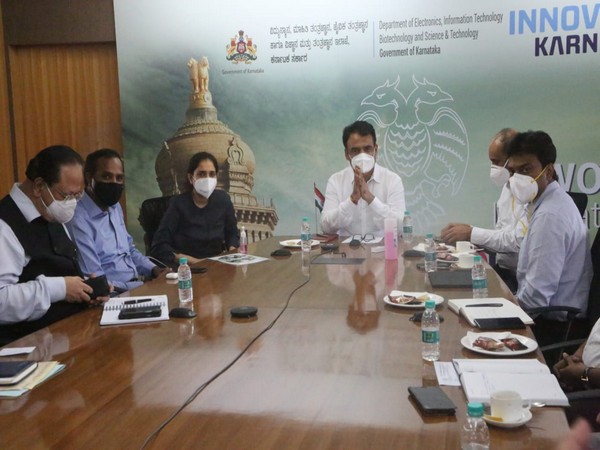 Dr. C.N.Ashwatha Narayana during the meeting (Photo/ANI)