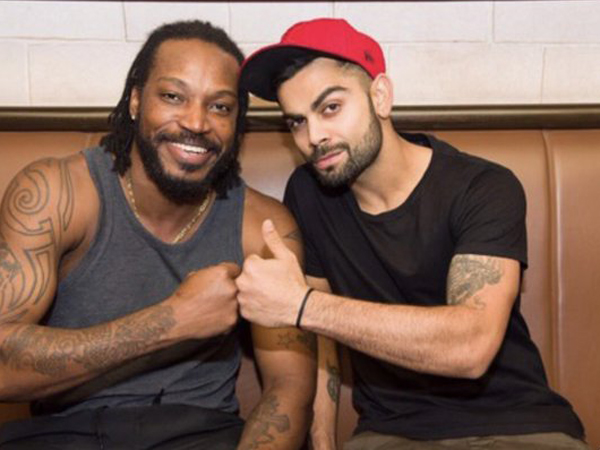 Chris Gayle with Virat Kohli (Photo/ Chris Gayle Twitter)