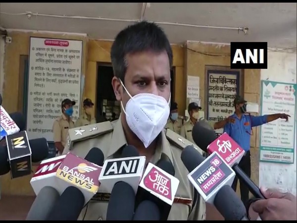 Mandsaur Superintendent of Police (SP) Siddharth Choudhary speaking to reporters. (ANI)