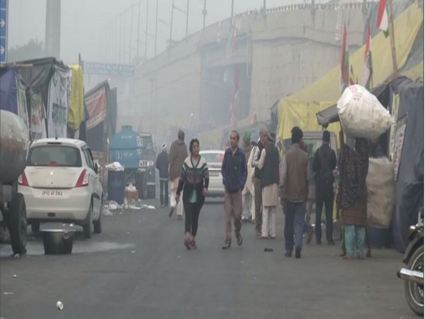 Visuals from Ghazipur Border (Photo/ANI)