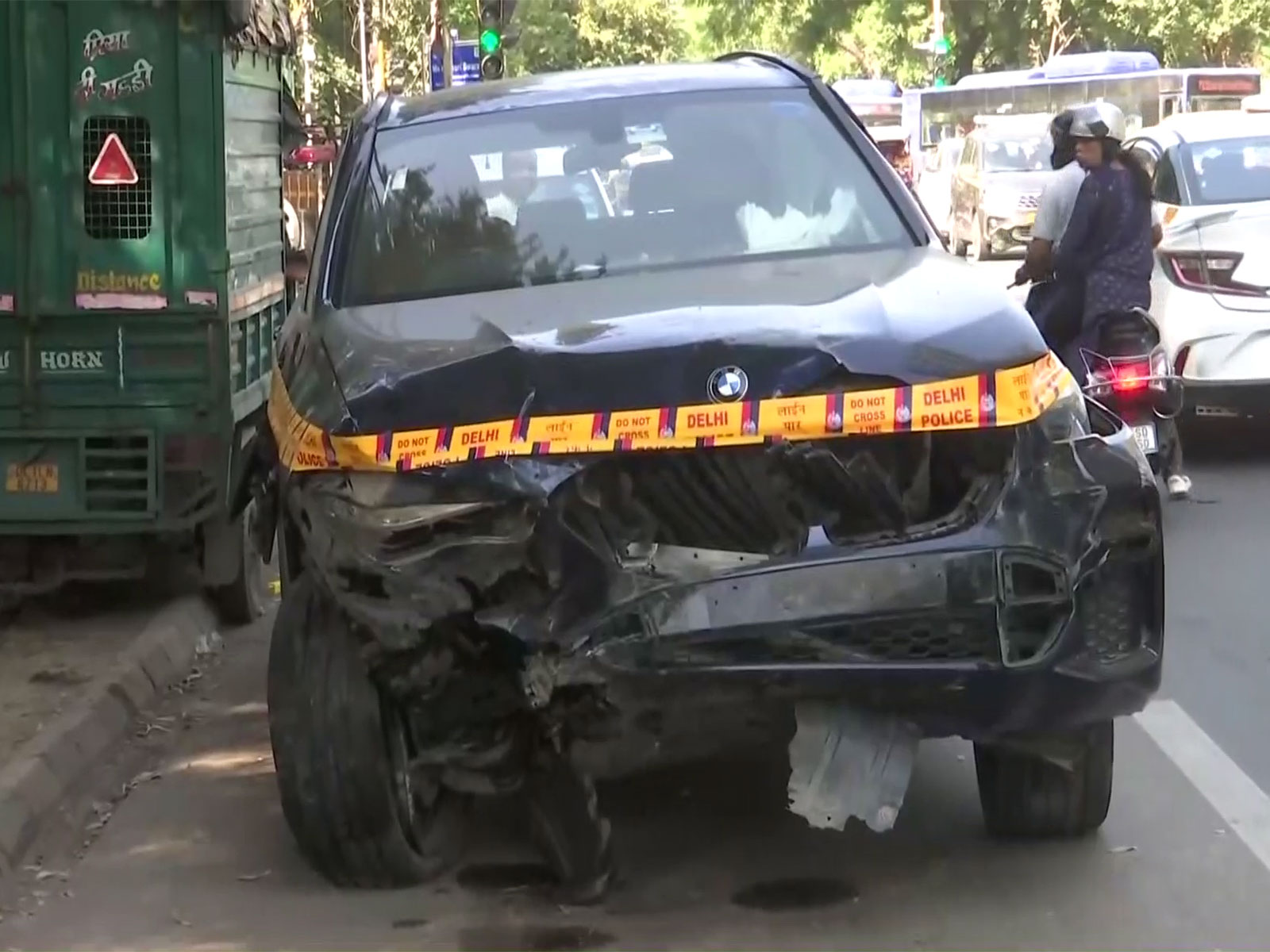 The BMW car after crash on September 14 (File Photo/ANI)