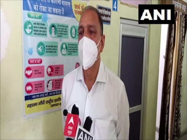 Haridwar Health Officer Arun Singh Sengar speaking to reporters on Tuesday.