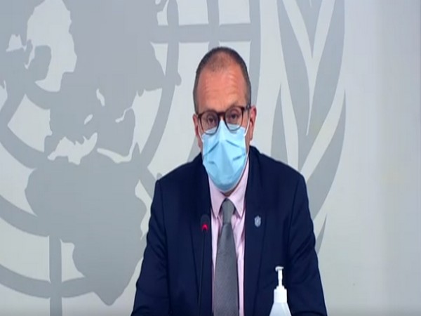 WHO's regional director for Europe Hans Kluge speaking at a press conference. 