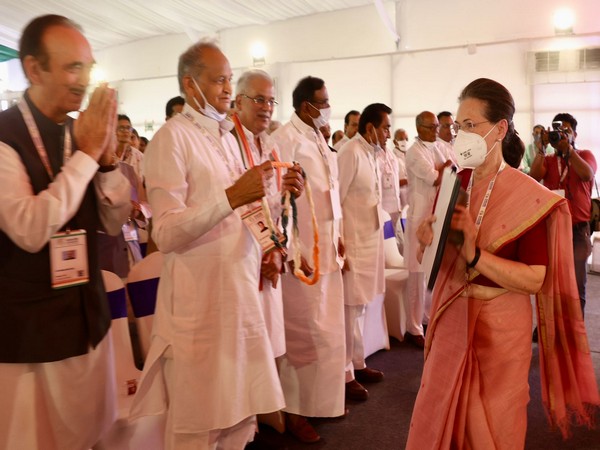 Congress interim President Sonia Gandhi in Udaipur (Photo/Twitter/Congress)