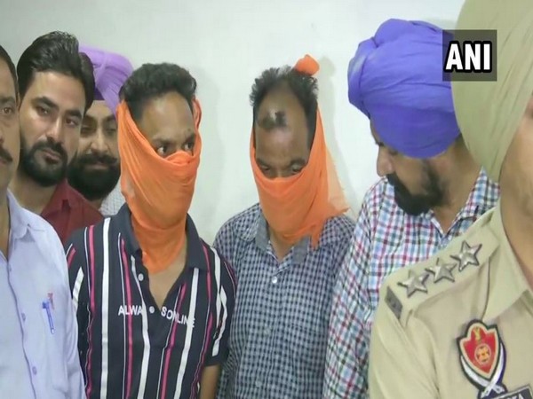 Amritsar Rural police arrested two men and seized 7.59 kg heroin in Punjab on Monday. photo/ANI