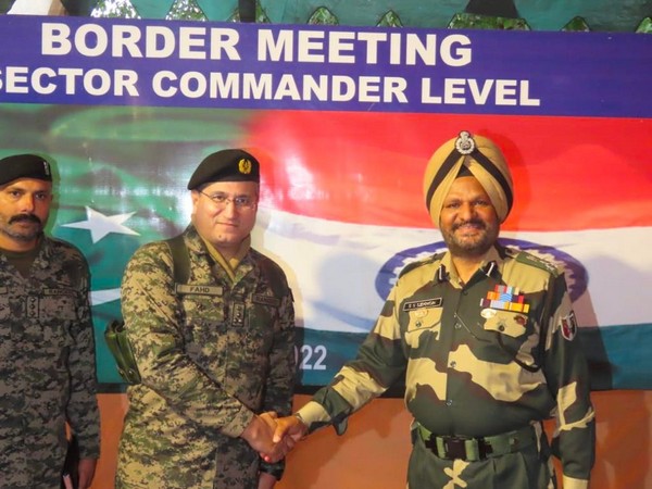 BSF-Pak Rangers hold Sector Commander meeting on International Border (Photo/ANI)