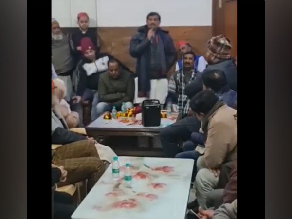 Screengrab of the viral video of Samajwadi Party leader Adil Chaudhary 