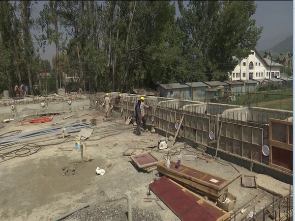 International level swimming pool under construction in Srinagar (Photo/ANI)