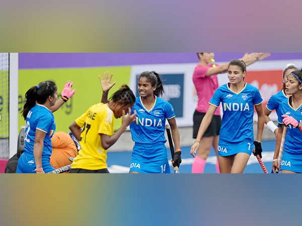 Indian women's hockey team celebrating. (Photo- HI Media)