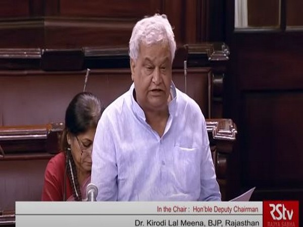 BJP Rajya Sabha MP Kirodi Lal Meena (Photo Courtesy: Sansad TV/YouTube)