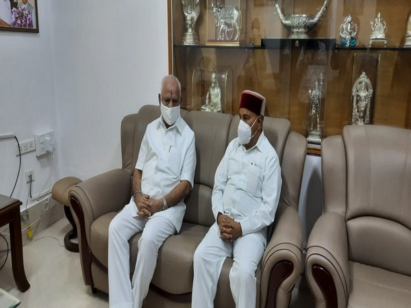 Governor of Karnataka Thaawarchand Gehlot met former Karnataka Chief Minister BS Yediyurappa (Photo/ANI)