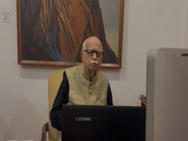 Senior BJP leader Lal Krishna Advani virtually attends BJP national executive meeting. (Photo/ANI)